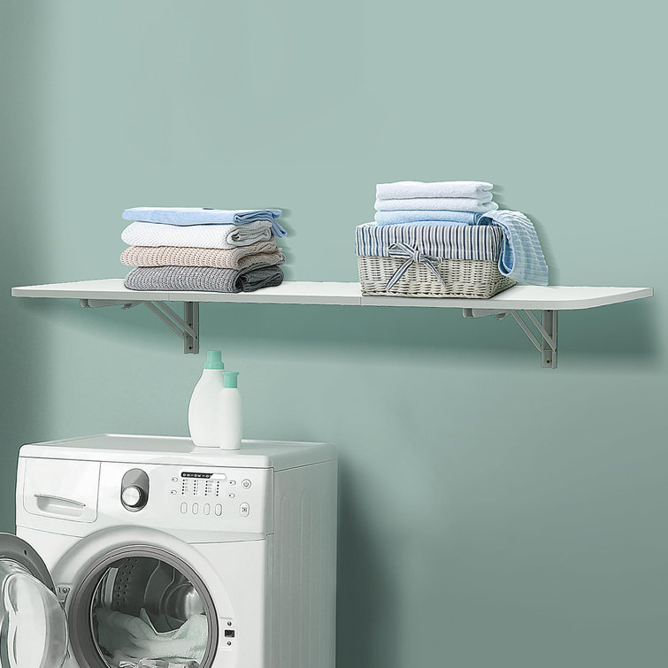 Latitude Run Wall Mounted Folding Table, Laundry Folding Wall Table